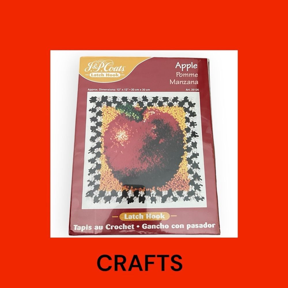 J&P Coats Apple Latch Hook Kit